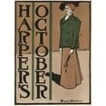 thumbnail image 3 of Edward Penfield 19x24 Black Modern Framed Museum Art Print Titled - Harper's October (1897), 3 of 5