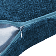 thumbnail image 4 of IM Lashes Square Throw Pillow Cover Solid Linen Decorative Cushion Covers Pillowcase Home Decor for Sofa Couch Bed Chair, 18x18innch/45x45cm, Blue, 4 of 7