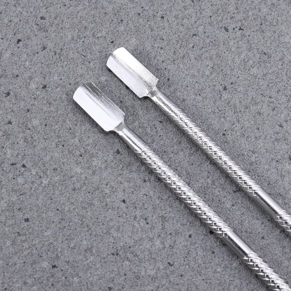 BRIGHTFUFU 2Ud Removedor De Cutículas Con De Inoxidable Plata Para Uso