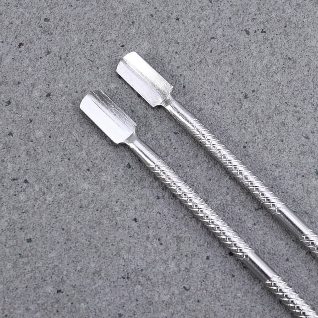 BRIGHTFUFU 2Ud Removedor De Cutículas Con De Inoxidable Plata Para Uso