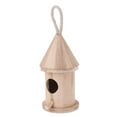thumbnail image 4 of YIEMEEN Wooden Bird House for Outside Small Bird Houses with Perch to Paint for Kids, 4 of 8