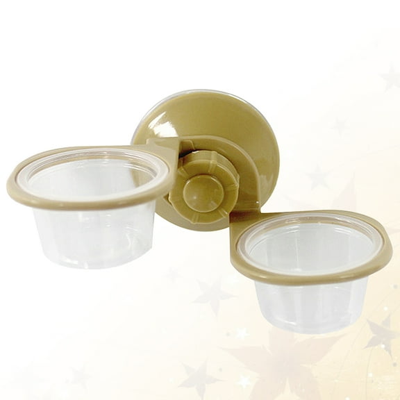 FRCOLOR  Reptile Feeding Bowl Double Supplies Small Crested Gecko Food Dish