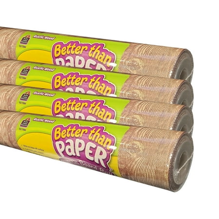 UPC: 0088231922049 | Better Than Paper® Bulletin Board Roll  4  x 12   Rustic Wood Design  4 Rolls