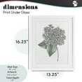 thumbnail image 3 of White Hydrangea Sketch Blossom White Framed Print Under Glass, design by Cecilia Battaini, 3 of 10