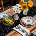 thumbnail image 4 of Pastoral Wheat Ear on Black Table Runner-36 Inch Long Watercolor Plant Table Runners Linen Burlap Tablerunner for Kitchen Dining Room Holiday Party, 4 of 9