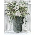 thumbnail image 2 of Jacobs, Cindy 26x31 White Modern Wood Framed Museum Art Print Titled - Galvanized Fleurs, 2 of 4