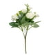 thumbnail image 2 of Rosa De Montaña Simulada Ramo de rosas y camelias de seda,arreglo floral artificial para decoración del hogar,centro de mesa de boda y jarrón (blanco,1 pieza) Rkxzt, 2 of 9