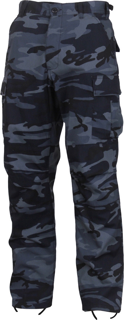 blue and red camo pants