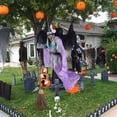 thumbnail image 4 of Liquidación navideña Fiudx Accesorios de Halloween Jardín Bruja voladora Wansheng Decoración Jardín colgante, 4 of 7