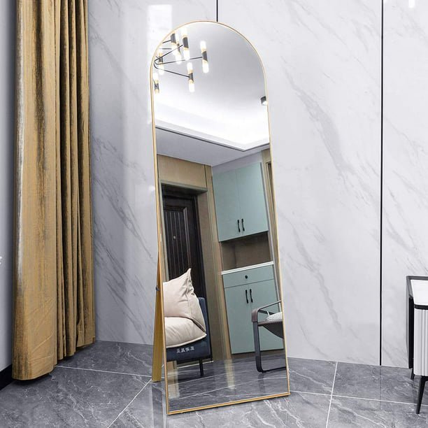 TinyTimes 65''x22'' Arched Full Length Mirror Freestanding Leaning