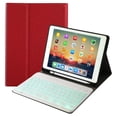 thumbnail image 1 of CAROOTU Clavier Étui en Cuir Rétroéclairé Couverture Folio Clavier Sans Fil Bluetooth pour iPad 10.2 2019, 1 of 6