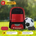 thumbnail image 2 of Vizari 'Avila' Soccer Backpack | Versatile Multiple Sports Bag for Ultimate Convenience | For Kids and Adults - BLACK/RED, 2 of 6