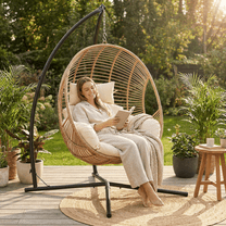 TLSUNNY Hammock Chair Stand Only, Heavy Duty X-Base Steel Stand, 330 LBS Capacity for Hanging Chair, Tree Tent, Lounger, Patio, Deck, Yard