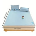 thumbnail image 6 of Cooling Queen Mattress Pad Set (3 Piece) - Honeycomb Breathable Mattress Protector with 2 Pillow Shams, Light Gray / Light Blue, 70.86" x 78.7", Not Include Pillow, 6 of 9