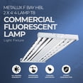thumbnail image 2 of Metalux F Bay HBL 2 x 4' 4 Lamp T8 Commercial Fluorescent Lamp Fixture, 2 of 7