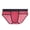 Wine Red, variant on zeranth Men Briefs Transparent Mesh Perspective U-convex Panties Low-rise Quick Drying Breathable Fine Routing Briefs