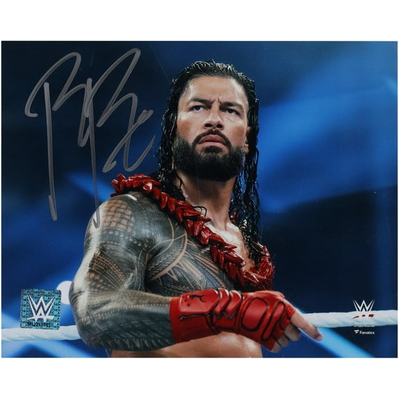 Roman Reigns WWE Autographed 8" x 10" Standing In Ring Photograph - Fanatics Authentic Certified