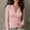 Pink, variant on Women's Wrap Top Long Sleeve Ruched Slim Fit Casual Shirt Crossover V Neck, Draped Ruched Waist, Long Sleeves, Close Fit, for Work, Dates, Daily, Yoga,Gym Fall Clothes 2026 Coffee M