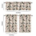 thumbnail image 6 of Dog Print Kitchen Curtains 36 Inch Short - 3 Panel Set, Cute Puppy & Floral Design, Rod Pocket Pet Lover Curtains 100% Polyester, Paw & Bone Pattern for Kitchen, Living Room, Bedroom, Easy Wash, 6 of 6