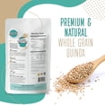 thumbnail image 2 of LILLY K Organic White Quinoa, Gluten-free, Rich in Protein Nutrients, Washed, Ready to Cook, Resealable Bag, 16 oz, 2 of 5