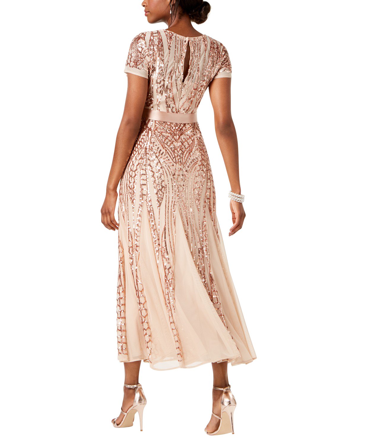 Pleated Gown Rose Gold 