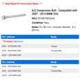 thumbnail image 2 of A/C Compressor Bolt - Compatible with 2007 - 2013 BMW 335i 2008 2009 2010 2011 2012, 2 of 2