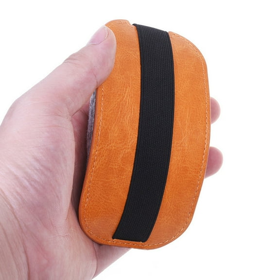 GENEMA Orange PU Leather Felt Mouse Pouch Travel Carry Case Dust Cover Mice Storage Bag for Apple Magic Mouse 2 Kit