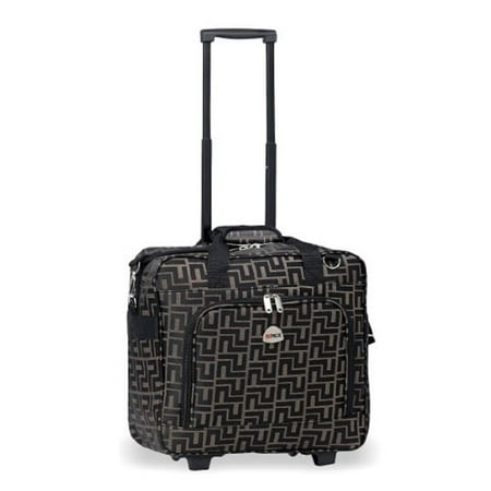 16 Computer Laptop Ipad Bag Rolling Shoulder Travel Case Carryon Wheel Coffee