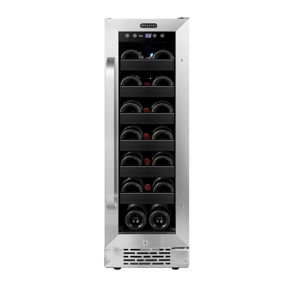 Whynter BWR-208SB 20-Bottle Wine Refrigerator, Stainless Steel, Undercounter or Freestanding, Single Zone Cooling