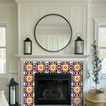 thumbnail image 5 of Mi Alma Floral Red White Blue Peel & Stick Vinyl Backsplash Tiles 5x5, 24 pcs, 5 of 16