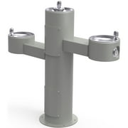 Elkay Lk4430 Ezh20 14" Floor Mounted Outdoor Triple Station Fountain - Grey