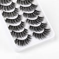 thumbnail image 4 of Kit de 10 pares de pestañas postizas, pestañas postizas 3D, pestañas largas naturales y esponjosas, pestañas postizas de banda suave reutilizables, extensión de pestañas de maquillaje negro de lujo, 4 of 5