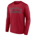 thumbnail image 2 of Men's Cardinal Arkansas Razorbacks School Name Long Sleeve T-Shirt, 2 of 3