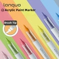 thumbnail image 3 of Languo Automatic Ink Control Acrylic Paint Markers, 9 pcs Soft Brush Tip Acrylic Paint Pens set with 14 professional color serie, 3 of 7