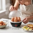 thumbnail image 7 of Rapid Egg Cooker, Egg Boiler for Hard Boiled Eggs Poacher Easy-To-Peel, Hard, Medium, Soft Boiled Eggs Automatic Shut Off Kitchens Appliances- Holds 7 Eggs, 7 of 7