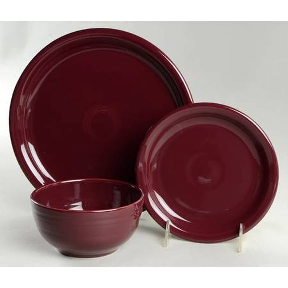 Open Box Homer Laughlin Fiesta Claret (Intro 2016) (3 Pc) Bistro Set 10962634