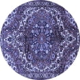 thumbnail image 1 of Ahgly Company Machine Washable Indoor Round Persian Blue Traditional Area Rugs, 5' Round, 1 of 4