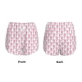 thumbnail image 3 of Yiaed Flamingo On Checkered Print Women's Running Shorts with Liner 3 Zipper Pockets Elastic Workout Athletic Gym Yoga Shorts-Small, 3 of 7