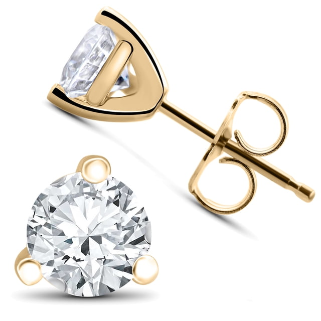 1/3 ct TDW Lab Grown Diamond Martni Studs 14k White, Yellow, Rose Gold or Plat
