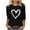 Z1-Black, variant on Xcmzpl Valentine's Day Tunic Tops for Women Loose Casual 3/4 Sleeve Crew Neck Tunic Tops Fashion Cute Heart Graphic Tees Plus Size Holiday Blouses Green S-5XL
