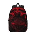 thumbnail image 1 of Easygdp Red Gothic Skeleton Throne Mochila Ligera de 15 Pulgadas para Estudiantes, Mochila Cómoda para la Escuela y Viajes, Correas Ajustables, 1 of 6