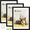 Black Wood Grain, variant on Auralyn Home 18x24 Picture Frames Set of 3, Fits 16x20 with Mat or 18x24 Without Mat, Includes Hanging Kit, Black