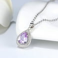 thumbnail image 3 of Oval Teardrop Pendant Necklace for Women Sterling Silver Cz Ginger Lyne Collection, 3 of 7