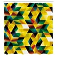thumbnail image 3 of Ambesonne Yellow Shower Curtain, Geometric Green, 69"Wx84"L, Yellow Dark Green, 3 of 5