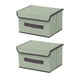 thumbnail image 2 of Caja de Almacenamiento Plegable de Tela de Lino con Tapa - Paquete de 2 Organizadores de Tela para Ropa, Juguetes y Organización Del Hogar, 36 X 25 X 23 Cm, Asas, Diseño Compacto, 2 of 4