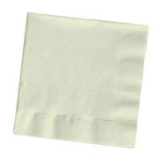 Party Central Club Pack of 500 Creamy Ivory Solid 3-Ply Disposable Lunch Napkins 6.5"