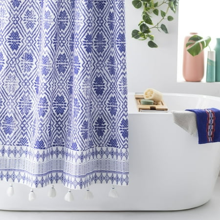 Batik Star Shower Curtain By Drew Barrymore Flower Home Walmart Com