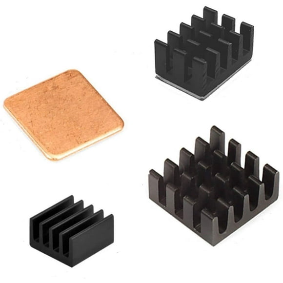 Easycargo Framboise Pi 4 Kit Dissipateur de Chaleur Aluminium + Cuivre + 3M 8810 Ruban Adhésif Thermoconducteur pour Refroidisseur