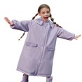 thumbnail image 2 of UACY Kids Raincoat for Boys Girls, Waterproof Rain Jacket with Hood for School & Outdoor Play (Purple, 6-9 Years), 2 of 7