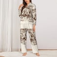 thumbnail image 2 of Fotbe Western Desert Cowboys2 Conjunto de Pijama de Manga Larga para Mujer con Estampado, Ropa de Dormir de 2 Piezas, Conjunto de Casa Suave y Cómodo con Bolsillos-Medium, 2 of 7